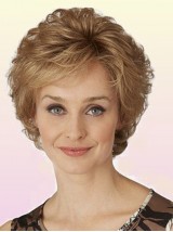 Blonde Golvende Boycut Klassieke Korte Pruiken Van Echt Haar