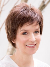 6" Fabulous Brown Boycuts-Pruiken Van Echt Haar