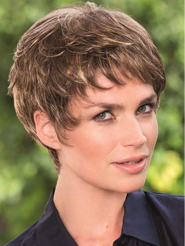 Aangename Boycuts Golvende Korte Pruiken