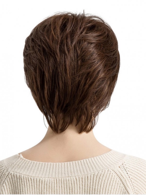 Korte Rechte Lace Front Bruine Menselijk Haar Pruiken Winkels