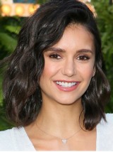 Black Fabulous Lace Front schouderlengte bobs Nina Dobrev pruik