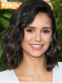 Black Fabulous Lace Front schouderlengte bobs Nina Dobrev pruik