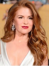 Goedkope menselijke kant Isla Fisher pruiken golvende stijl bijgesneden kleur lange lengte