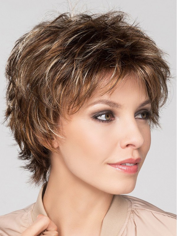 Blonde 8" Boycuts Stijlvolle Capless Synthetische Pruiken