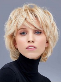 Blonde Korte Rechte Kaploze Pruiken