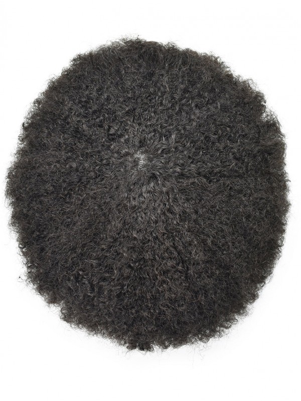 8 "X 10" Afro Men'S Toupee Lace Clear Skin Pu-Haarvervangingssysteem Voor Zwarte Mannen
