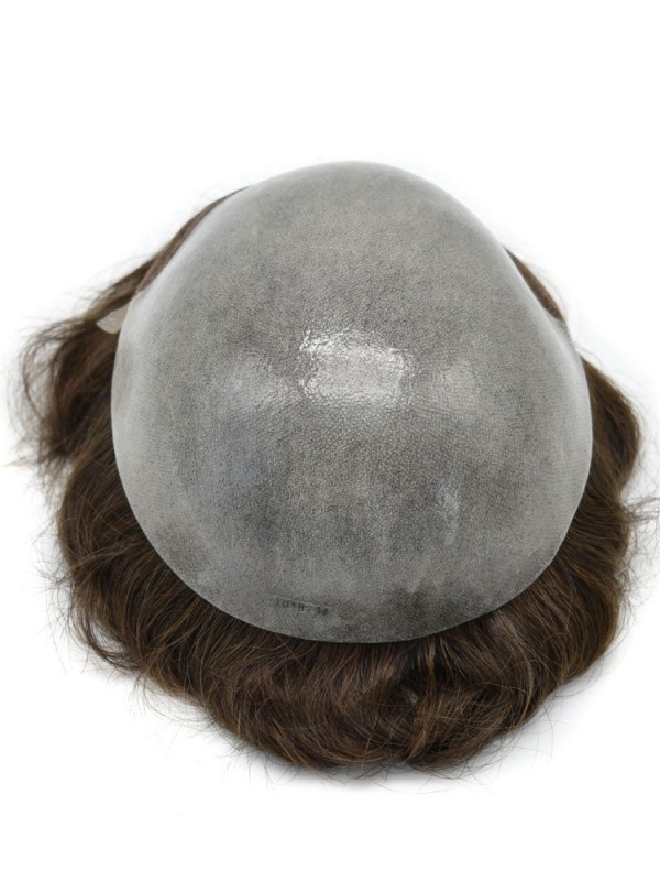 8 "X 10" Mens Pruiken Franse Lace Front Natuurlijke Haarlijn Eenheden Menselijk Haar Toupetje Voor Mannen