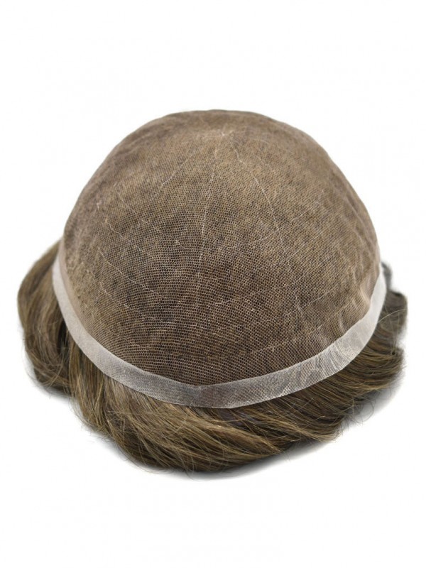 8 "X 10" Volledige Franse Pruik Met Kanten Haar Voor Mannen Toupetje Van Echt Haar Voor Mannen