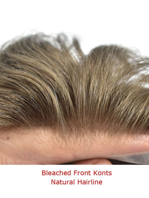 8 "X 10" Volledige Franse Pruik Met Kanten Haar Voor Mannen Toupetje Van Echt Haar Voor Mannen