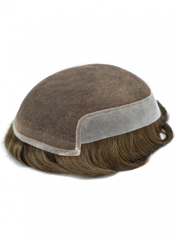 8 "X 10" Herenpruiken Toupetje Frans Lace Front Haarstuk Voor Mannen Poly Skin Pu Aan De Achterkant En Zijkanten Pruiken Voor Mannen