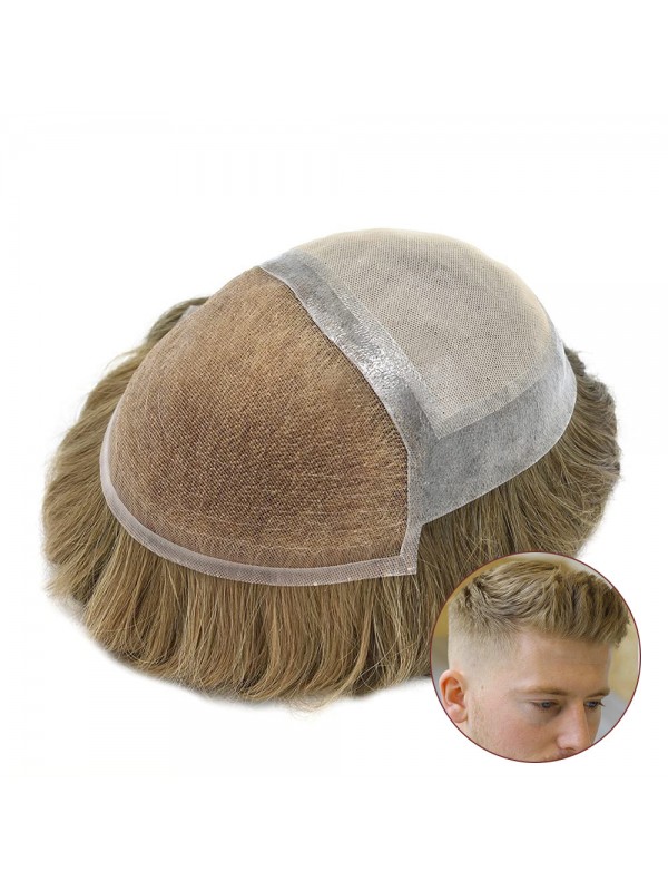 8 "X 10" Toupetje Voor Heren Haarsysteem Met Kant Voor Heren Ademende Herenpruiken Haarstukken Voor Heren