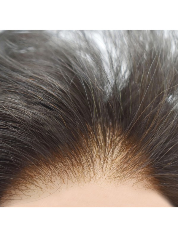 8 "X 10" Toupetje Voor Heren Franse Lace Front Haarstukje Poly Coating Natuurlijke Haarlijn Haarsysteem Vervangende Pruik