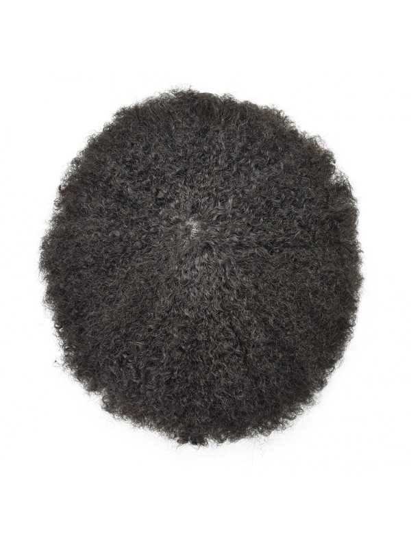 8 "X 10" Afro Men'S Toupee Lace Clear Skin Pu-Haarvervangingssysteem Voor Zwarte Mannen