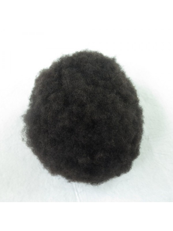 8 "X 10" Verbazingwekkende Niet-Detecteerbare Franse Kanten Toupet Met Afro-Haar Voor Zwarte Mannen