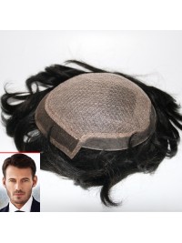 8 "X 10" Zijden Mono Top Pu-Zijkanten En Achterkant Lace Front Kwaliteit Herenhaarsystemen