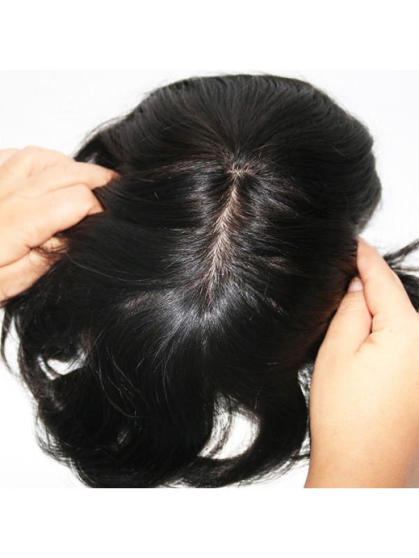 8 "X 10" Zijden Mono Top Pu-Zijkanten En Achterkant Lace Front Kwaliteit Herenhaarsystemen