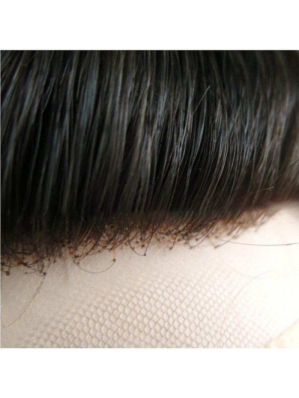 8 "X 10" Zijden Mono Top Pu-Zijkanten En Achterkant Lace Front Kwaliteit Herenhaarsystemen