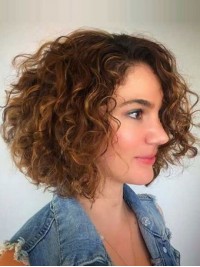 Grote Volumn Bob-Stijl Krullend Menselijk Haar Capless Pruiken 12 Inches