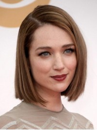 Remy-Pruiken Van Menselijk Haar In Bob-Stijl Met Pony Aan De Zijkant 10 Inch