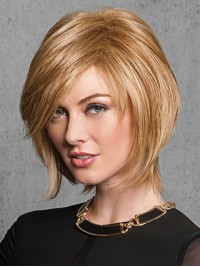 Kaploze Blonde Rechte Remy-Pruiken Van Menselijk Haar 8 Inch