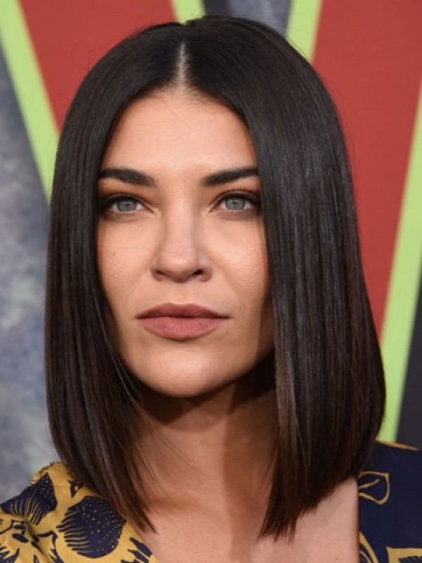 Jessica Szohr Middenscheiding Rechte Lace Front Menselijke Pruiken 12 Inches
