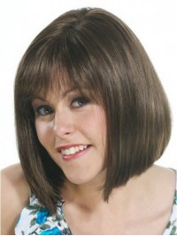 Bob Style Remy Human Hair Capless Pruiken Met Pony 12 Inches