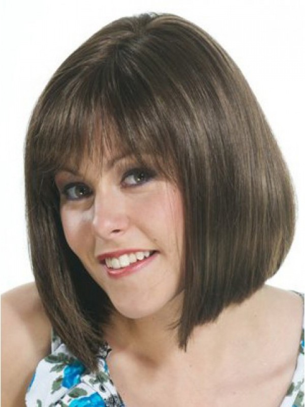 Bob Style Remy Human Hair Capless Pruiken Met Pony 12 Inches
