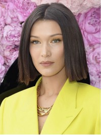 Bob-Stijl Centrale Scheiding Rechte Capless Remy-Pruiken Van Echt Haar 12 Inch