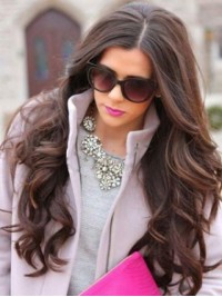 Lace Front Pruik Met Aubum Highlight Natuurlijke Golf 26 Inch Remy Human Hair
