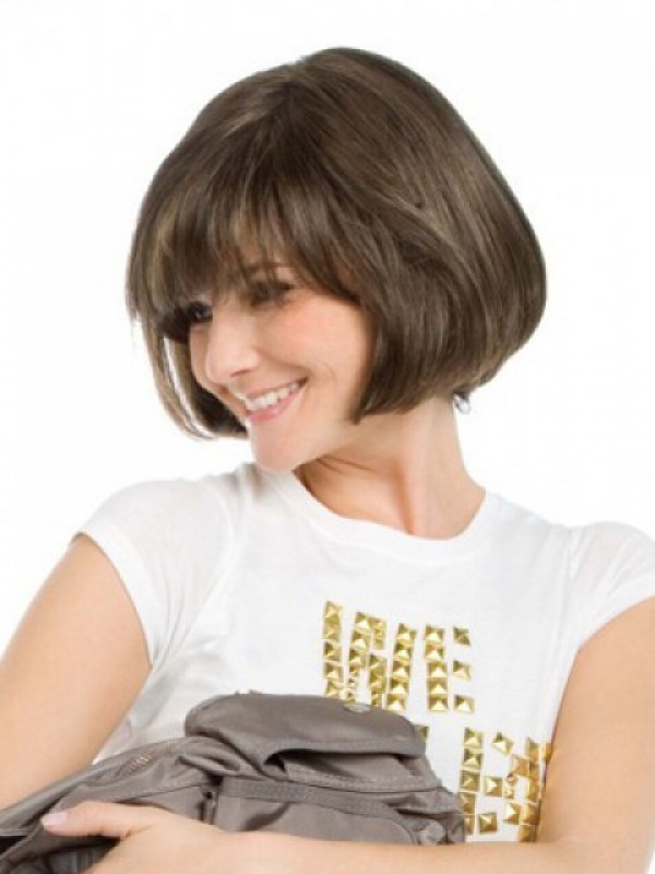 Remy-Pruiken Van Menselijk Haar Met Korte Bob-Stijl En Pony 10 Inch