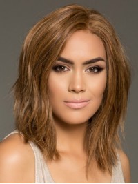 Medium Lace Front Rechte Menselijk Haar Pruiken 14 Inches