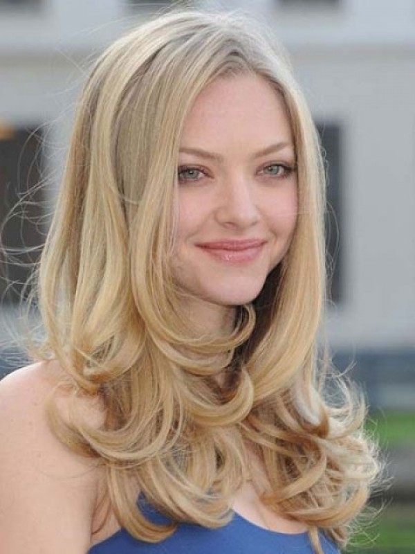 Blonde Lange Golvende Kaploze Pruiken Van Echt Haar 20 Inch