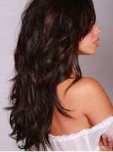 Golvend Lang Capless Remy Mensenhaar 24 Inch