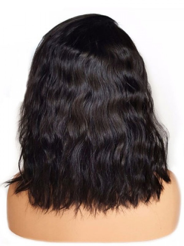 Echt Haar Met Maagdelijk Haar Voor Dames, Golvende Kanten Pruiken 14 Inch