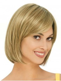 Korte Blonde Rechte Bob Pruiken