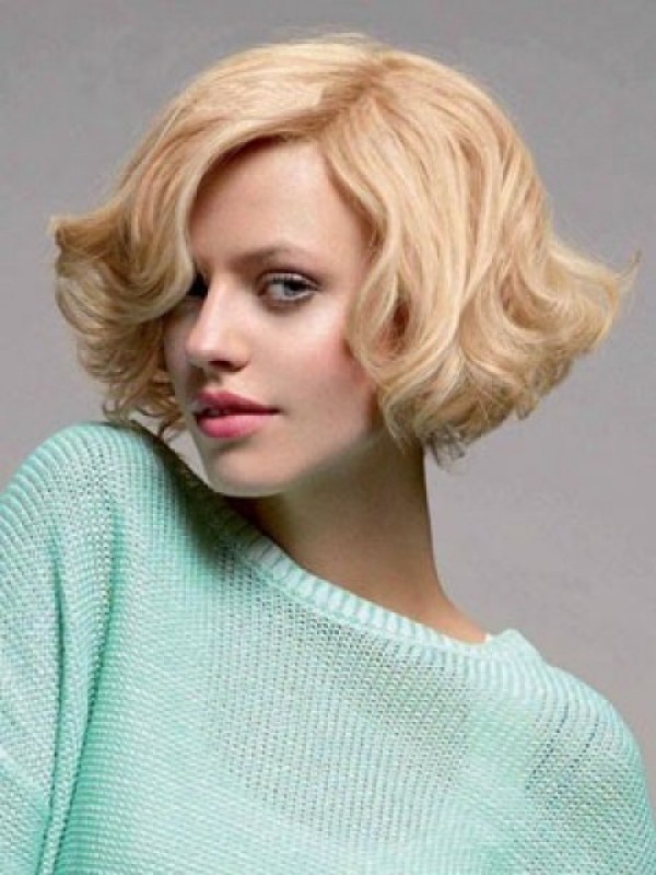 Blonde Bob Korte Golvende Pruiken