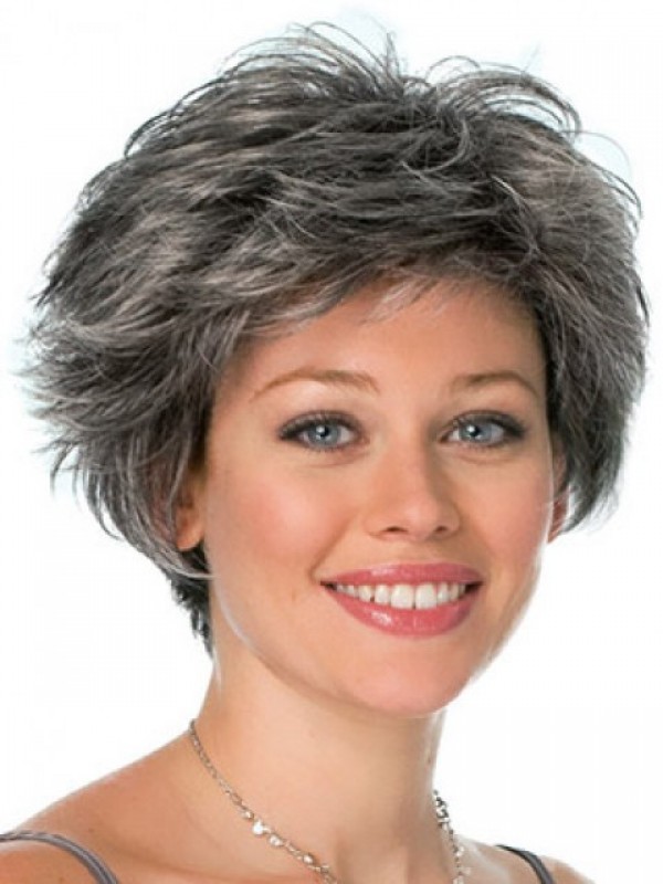 Korte Golvende Kaploze Pruiken Van Synthetisch Haar 6 Inch