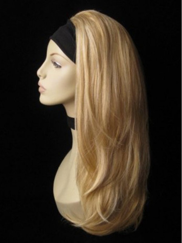 Blonde Rechte Lange Pruiken Van Echt Haar En Halve Pruiken