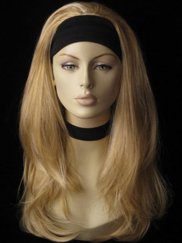 Blonde Rechte Lange Pruiken Van Echt Haar En Halve Pruiken