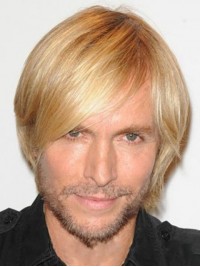 Blonde Rechte Kanten Herenpruiken