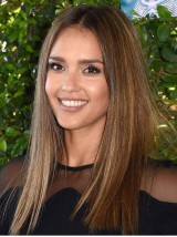 Jessica Alba - Pruiken Van Echt Haar Met Centrale Scheiding