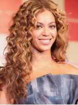 Beyonce Centrale Scheiding Lang Krullend Kaploze Pruiken Van Echt Haar