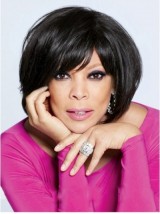 Wendy Williams Korte Rechte Synthetische Lace Front Pruiken Met Pony
