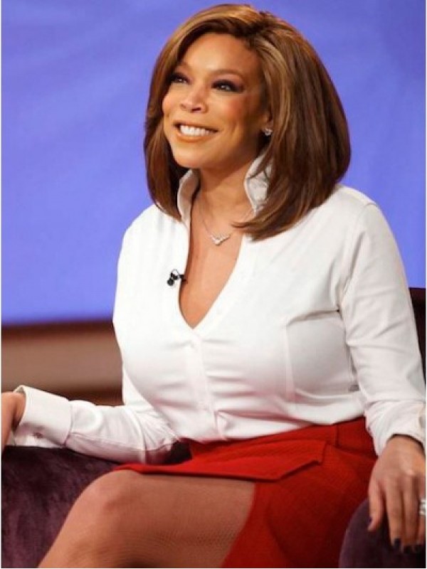 Wendy Williams Rechte Korte Pruiken Van Echt Haar Met Kant En Pony Aan De Zijkant