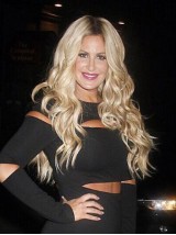 Kim Zolciak Lange Golvende Synthetische Pruiken Met Centrale Scheiding En Kanten Voorkant