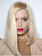 Blonde Medium Rechte Kaploze Synthetische Pruik