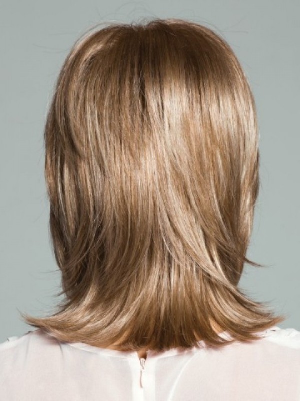 Blonde Rechte Korte Kaploze Synthetische Pruik