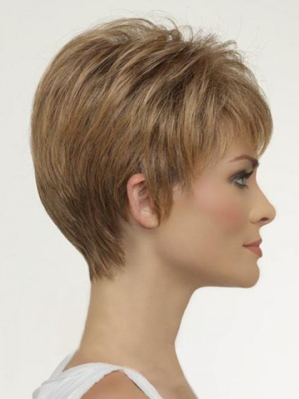 Korte Blonde Kaploze Synthetische Pruiken