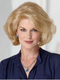 Halfblonde, Golvende, Kaploze Synthetische Pruik