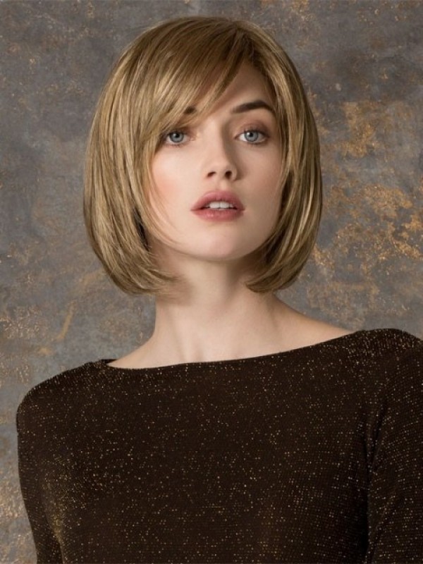 Blonde Rechte Korte Bob Full Lace Synthetische Pruik